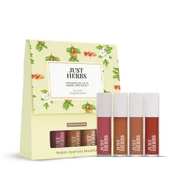 Just Herbs Herb Enriched Matte Liquid Lipstick | Set of 4 | Ayurvedic Lipstick for Women | Hydrating & Lightweight | Lon