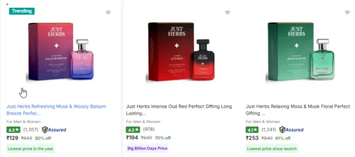 Image of Just Herbs Perfume Starting @ ₹129