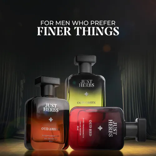 Image of Just Herbs Pure Fragrances Intense Oud Trio Perfume Set of 3 