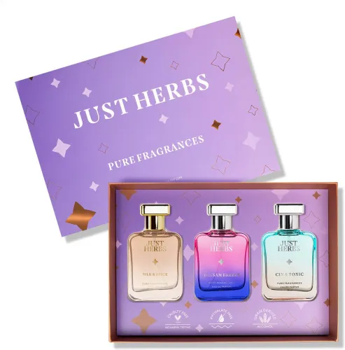 Image of Just Herbs Pure Fragrances Refreshing & Energising Trio Perfume Set of 3