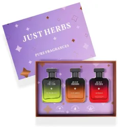Just Herbs Pure Fragrances Intense Oud Trio Perfume Set of 3 - 50ML Eau de Parfum  -  150 ml (For Men & Women)