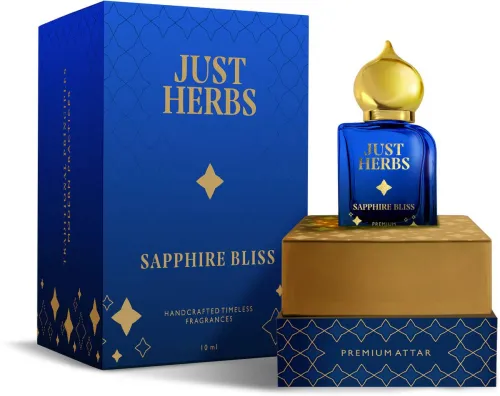 Image of Just Herbs Sapphire Bliss Premium Attar 10ml