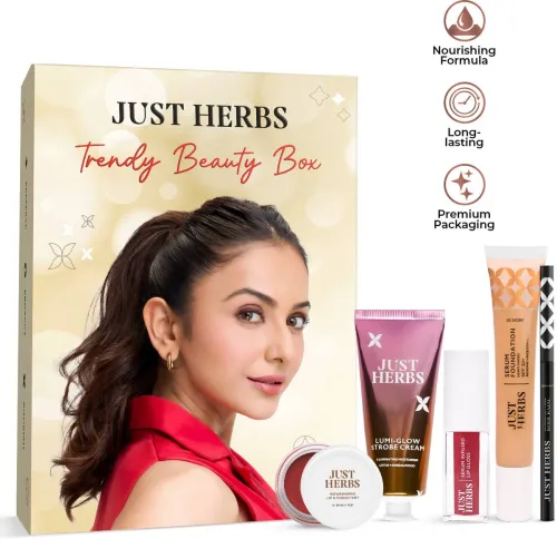 Image of Just Herbs Trendy MakeUp Kit with Kajal, Lip Gloss