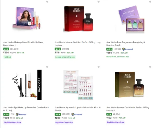 Image of Just Herbs Women Beauty Product Starting @ ₹118