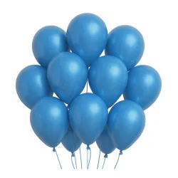 Just Party Metallic Balloons - Pack of 50 (Blue)