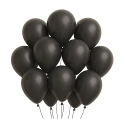 Just Party Metallic Balloons - Pack of 50 (Black)