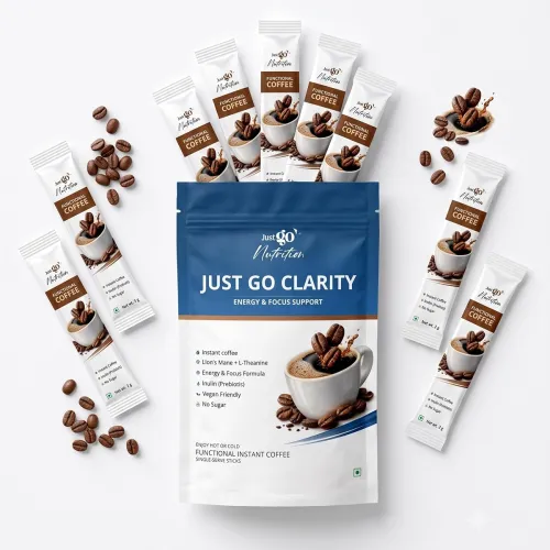 Image of JustGo Nutrition Clarity Functional Instant Coffee 3g Sticks