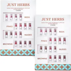 Just Herbs Ayurvedic Lipstick Kit (16 Shades, Pack of 2)
