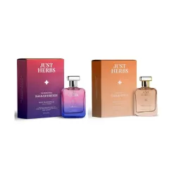 Just Herbs Perfume Set for Men – Balsam Breeze & Silk & Spice, 50ml x2