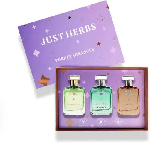 Image of Just Herbs Pure Fragrances Trio Perfume Set 150ml
