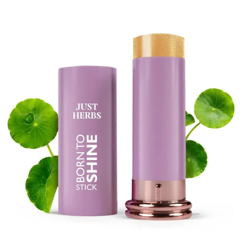 Image of Just Herbs Born To Shimmery Portable | Moisturises & Hydrates infused with Shea Butter and Cica Single Stroke All Day Lo