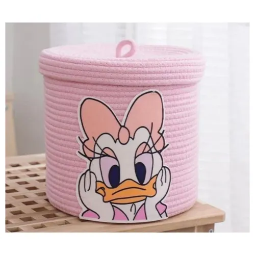 Image of Jute Storage Basket with Lid