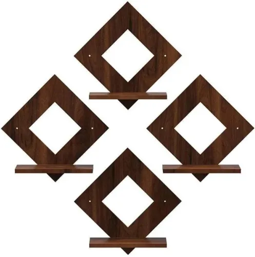 Image of jv enterprises Stylish Wooden Wall Shelves 