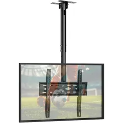 JXMTSPW TV Ceiling Mount for 26-68 inch Flat Screen Fits Most LCD LED OLED TVs Monitor Pole Mount up to 99lbs Max VESA 400x400mm Hanging TV Mount Adjustable Ceiling Television Bracket