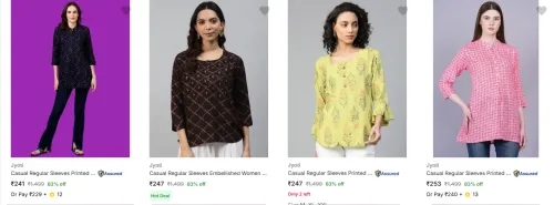 Image of Jyoti Women's Tops at minimum 71% Discount