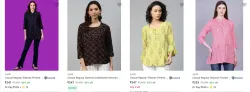Jyoti Womens Tops at minimum 71% Discount