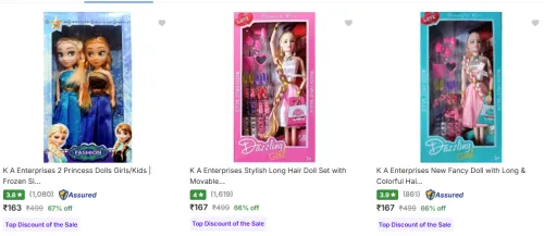 Image of K A Enterprises Dolls Starting @ ₹163