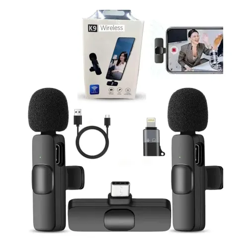 Image of K9 Dual Wireless Microphone (2 Mics) for Mobile 