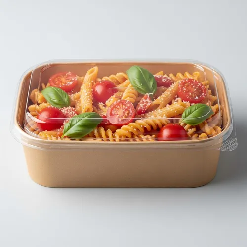 Image of Kaagat Disposable Food Containers with Lids, 500ml, Pack of 50