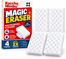 Kaccha Nimbu Magic Eraser Cleaning Sponge | Pack of 4