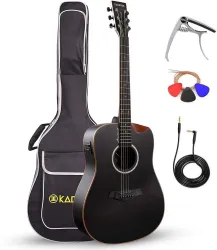 Kadence SH-04N Semi-Acoustic Guitar Black