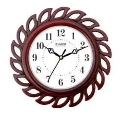 Kadio Analog Wall Clock 24.5cm (Red, Glass, Standard)