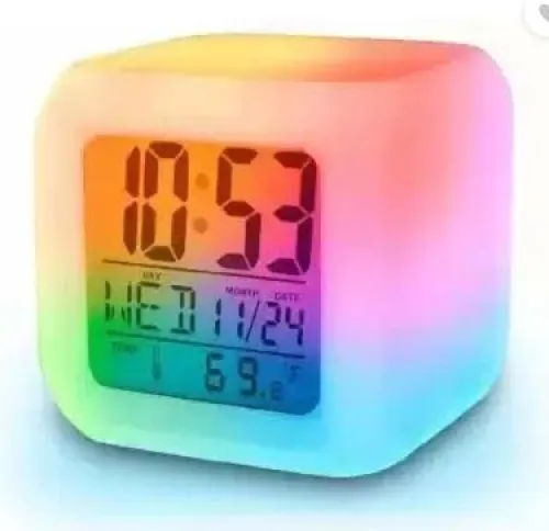 Image of Kadio Digital White Clock (Plastic, 78mm)