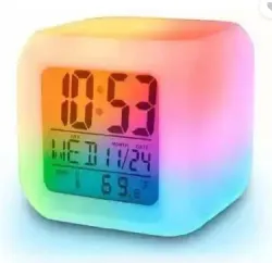 Kadio Digital White Clock (Plastic, 78mm)