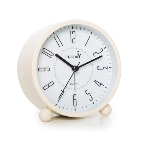 Image of Kadio Super Silent 5 Colors Alarm Clock,Beep Wake Round Alarm Clock with Night