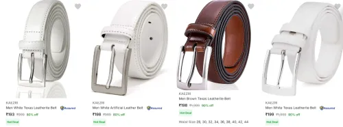 Image of Kaezri Men's Belts upto 90% Discount