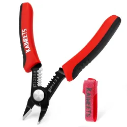KAIWEETS Wire Cutters 6-Inch Flush Pliers With Supplementary Stripping, Cutting Pliers