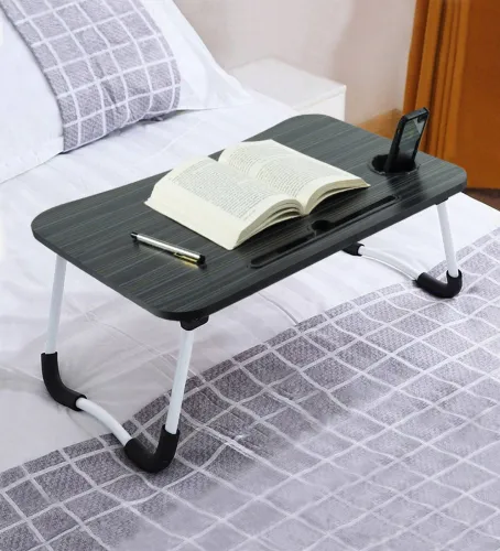 Image of KAIZONE Foldable Wooden Laptop Table Portable