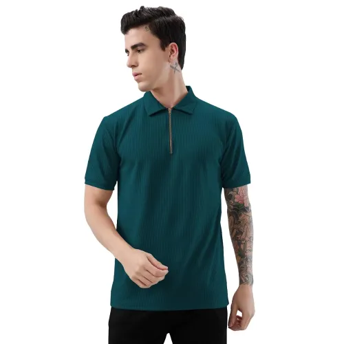 Image of KAJARU Men's Polyster Blend Regular Fit T-Shirt 
