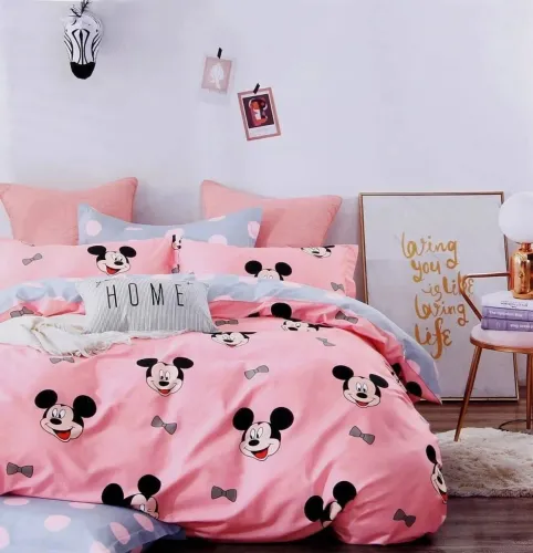Image of kajims Microfiber Double Flat 160 TC Cartoon Bedsheet