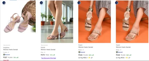 Image of Kajmi Women Heels at minimum 75% Discount