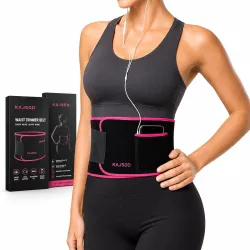 KAJSDD Belly Fat Belt for Women and Man,Sweat Belt Fat Burner with Pocket,Neoprene Waist Trimmer for Weight Loss,Tummy Exercise,Hot Slimming Belt Lower Back Support and Relief in Back Pain