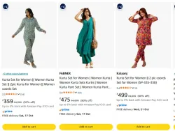 Kalenji Women Kurta Set at minimum 90% Discount
