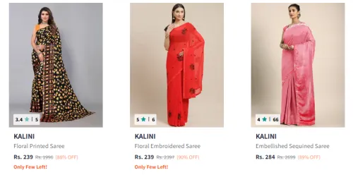 Image of KALINI Floral Printed Saree