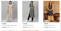 Kalini Kurtas at minimum 89% Discount