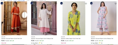 Image of KALINI Women's Ethnic Sets at minimum 74% Discount
