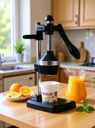 Kalsi ISO Certified Aluminium Kalsi Handpress Juicer Hand Juicer (Black)