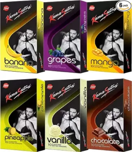 Image of KamaSutra Honeymoon Night Special Pack With Exciting Flavours Condoms Condom (Pack of 6, 60S)