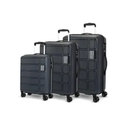 Kamiliant by American Tourister 3 Pc Harrier Edge 8W Set 56 Cm, 68 Cm & 78 Cm - Small, Medium & Large Polypropylene(PP) Hardside 8 Wheels Spinner Luggage Set/Trolley Bag Set (Iron Grey)