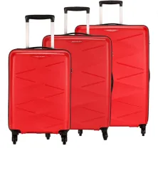 Kamiliant by American Tourister Hard Body Set of 3 Luggage 4 Wheels 