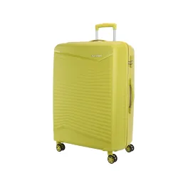Kamiliant by American Tourister Rock-Lite Large 79 Cm Check-in Hard Sided Trolley Bag for Men & Women, Suitcase 99L for Travel with 3 Digit Combination Lock - Cress Green