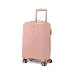 KAMILIANT by American Tourister Selva|Cabin Trolley Bag Small Size (56 cms) for Travel| Hard Case Polypropylene (PP) Suitcase|360° 8-Wheel Spinner Luggage Trolley|Combination Lock|Peach