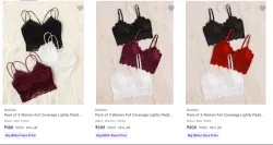 Kamini Pack of 3 Women Full Coverage Lightly Padded Bra