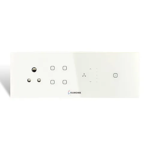 Image of Kamonk 8 Module Custom Plate/Horizontal: (Socket x 1 unit) + (4 Gang x 1 unit)