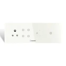 Kamonk 8 Module Custom Plate/Horizontal: (Socket x 1 unit) + (4 Gang x 1 unit)