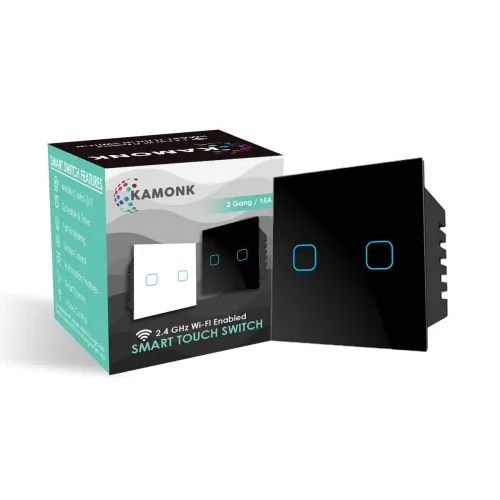 Image of Kamonk WiFi Touch 2 Gang 15A Smart Switch